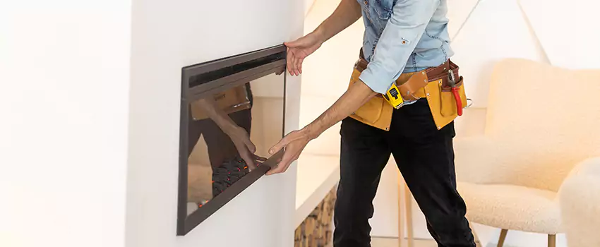 Metal Fireplace Installation in West Hollywood, California