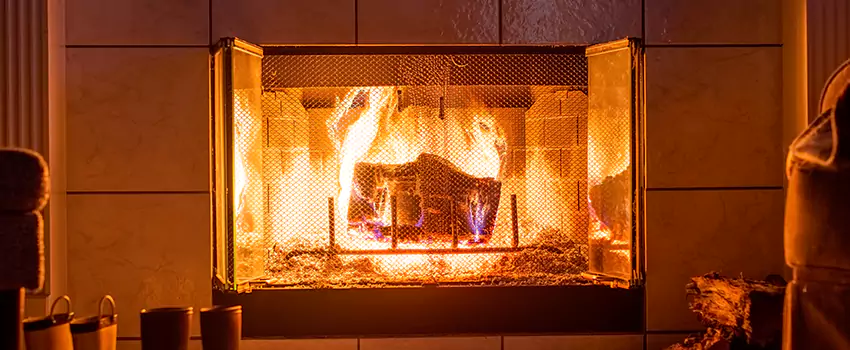 Mendota Hearth Landscape Fireplace Installation in West Hollywood, California