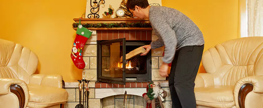Rusted Metal Fireplace Restoration in West Hollywood, California