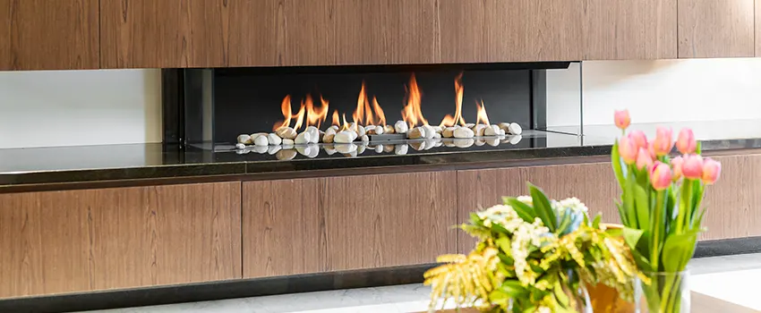 Double-height Fireplace Design Refurbishment in West Hollywood, California